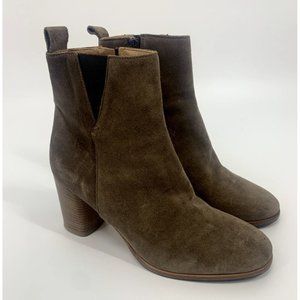 Napoleoni Italy Brown Suede Zip Ankle Boots sz 39 US 8.5